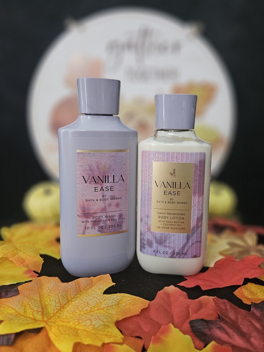 NWT Bath & Body Works Vanilla Ease Body Wash & Lotion — Purple & Pink